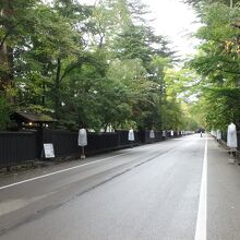 四季折々の風景を楽しましてくれる武家屋敷の通り