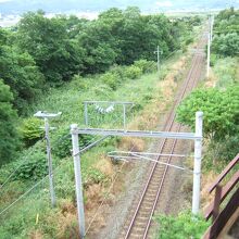 藤城線経由だと七飯を出てすぐに高架に上がります