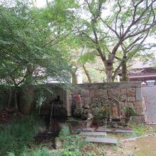 山門をくぐった先に水の流れも見えます