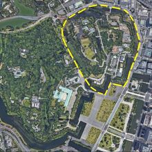 皇居東御苑の広大な地域です。見て廻るにはかなりかかります
