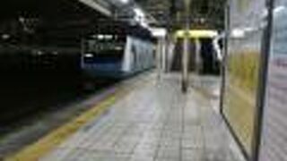 併走する山手線より空いています