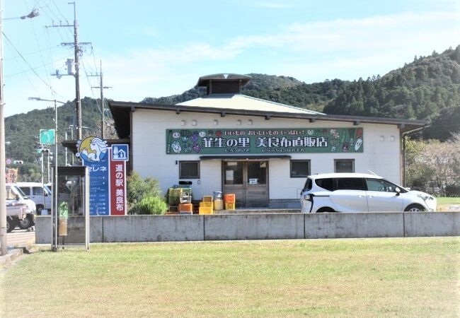 道の駅美良布（韮生の里）は、高知アンパンマンミュージアムの飲食店。メダカも買える。