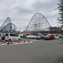 駐車場からのスパーランド