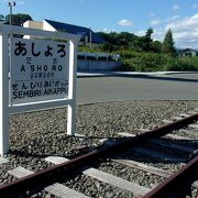 鉄道駅跡の有効利用と、地元出身の歌手松山千春が売物の、市街地の中心にある道の駅。