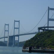 大島と四国を結ぶ3連の吊り橋