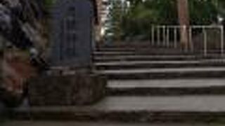 桜島を望む神社