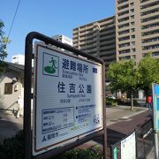 地域の避難公園、あ～なので大きな２つの広場にグランドね？