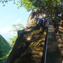 この階段を登ります。