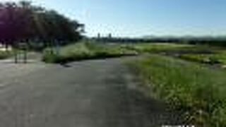 野球場がある緑地です。