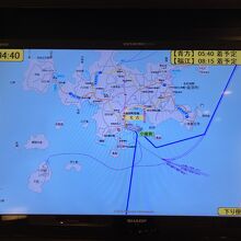 現在の航路を表示