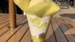 マスクメロンのパフェが美味しい