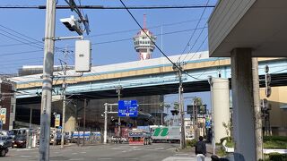 ぼんやり赤く♡【博多ポートタワー】