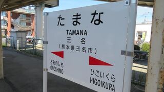 特急３６ぷらす３でおもてなし停車（玉名駅）