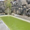 珍しい濃いグリーンの南部の殿様の隠し湯