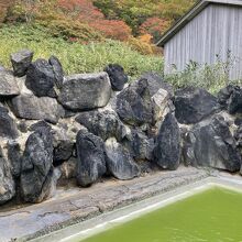 背後の山も色付き始め