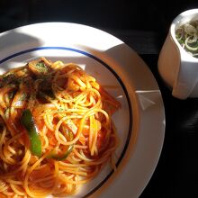 スパゲティを食べました