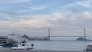 釜山港フェリーターミナルからきれいに見えた