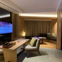 リビングルームで充分な広さ。こちらのもトイレがある。