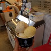 青森県産の素材を使用したジェラート