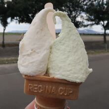 この日はダブルのコーンをオーダー