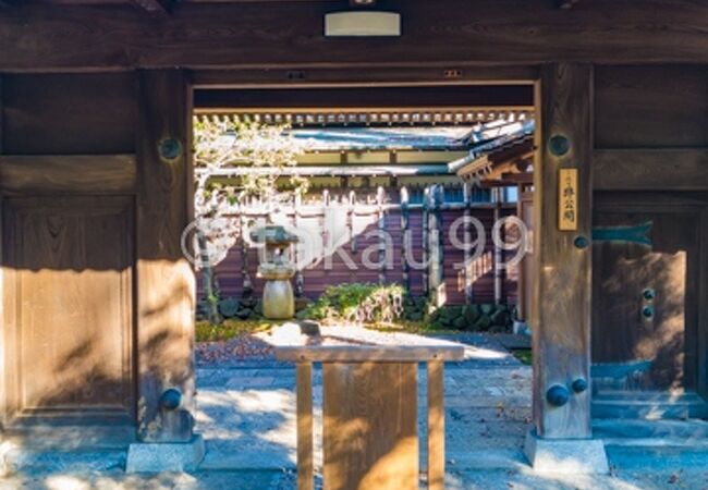 大きな石碑のあるゲートから山門まで風情のある参道が続きます。