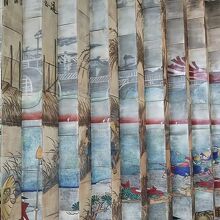 入口付近の壁。凝っています。