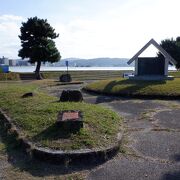 宍道湖が目の前に見えた公園でした。