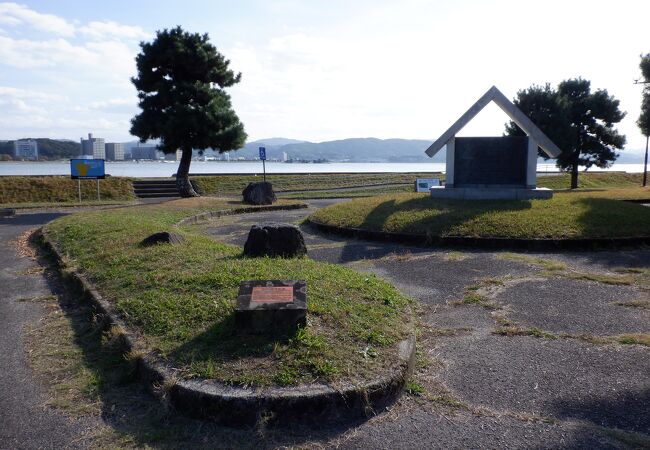 宍道湖が目の前に見えた公園でした。