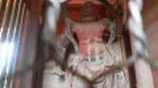 お寺の門に「眼つぶしの鴨」