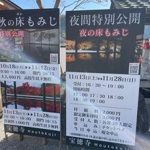 秋の床もみじ案内