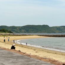 砂浜が長く続く