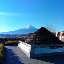 富士山とご当地富士山の石で作られた富士山