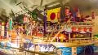 山車が船の形をしていて面白いと思いました。