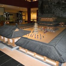 創建当時の定林寺の模型、祭祀を中庭でしています