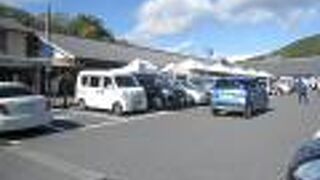 屋外の特産物販売所では富有柿などの柿が沢山並んでいました