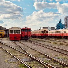 テラスからは小湊鐵道が間近で見れます。