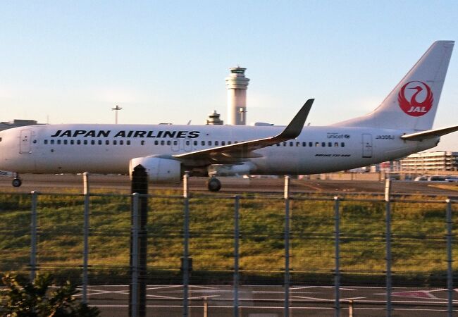 飛行機が目の前で動いています