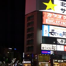 すすきの交差点のパノラマ風景