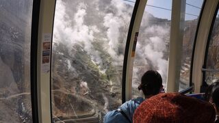 早雲山から乗るときは左側の座席がお勧め