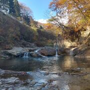 四万の甌穴でも四万ブルーを見ることができました