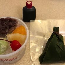 あんみつ、麩まんじゅう