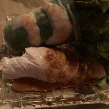 生春巻きとチキン