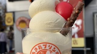 こんなところに行列が！レトロかわいいプリンパフェに舌鼓