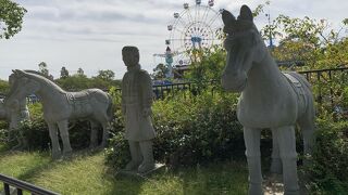 こんなところに意外！兵馬俑も素敵です。