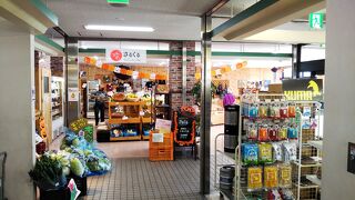 建物の割には小さめなお土産エリア