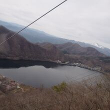 榛名湖の姿は、ロープウェイ乗車中でないとほぼ見えません。