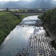 新しい阿蘇大橋のところで、白川と黒川が合流していました。