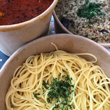 真夜中のパスタ、キノコのリゾット