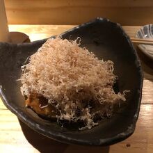 里芋とレンコンの手づくりコロッケ。おかかたっぷりで絶品！