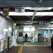 飯坂温泉へのローカル線